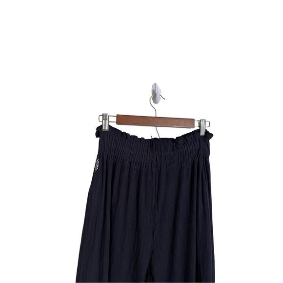 Free People Movement Blissed Out Wide Leg Pants Black Womans Small - Picture 4 of 11